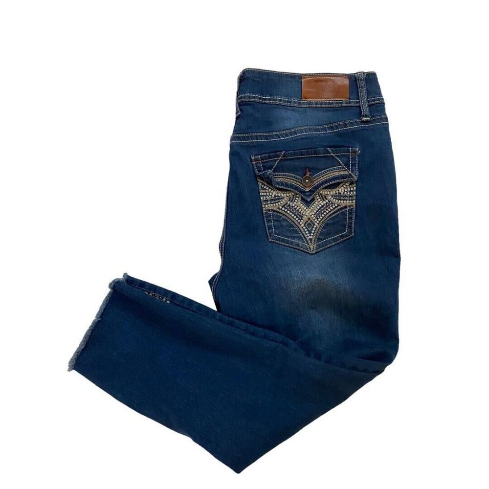 16 Hydraulic Nolita Crop Raw Hem Jeans Embroidered